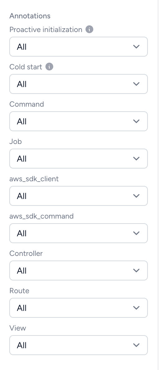 X-Ray trace annotation filters in Bref Cloud
